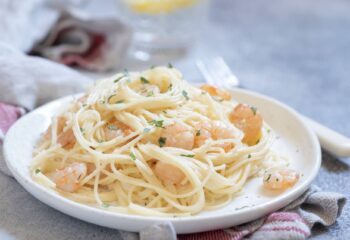 Basil Pesto Shrimp Scampi Alfredo