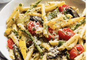 Grilled Chicken Vegetable Alfredo