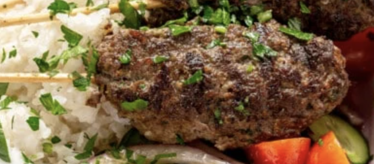 Angus Beef Kofta with Greek Yogurt Tahini Sauce