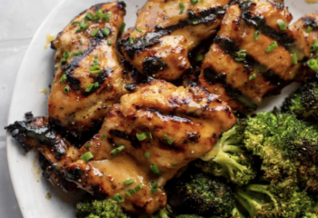 BBQ Honey Mustard Chicken with Salt and Pepper Fries