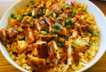 Grilled Buffalo Chicken Mac and Cheese