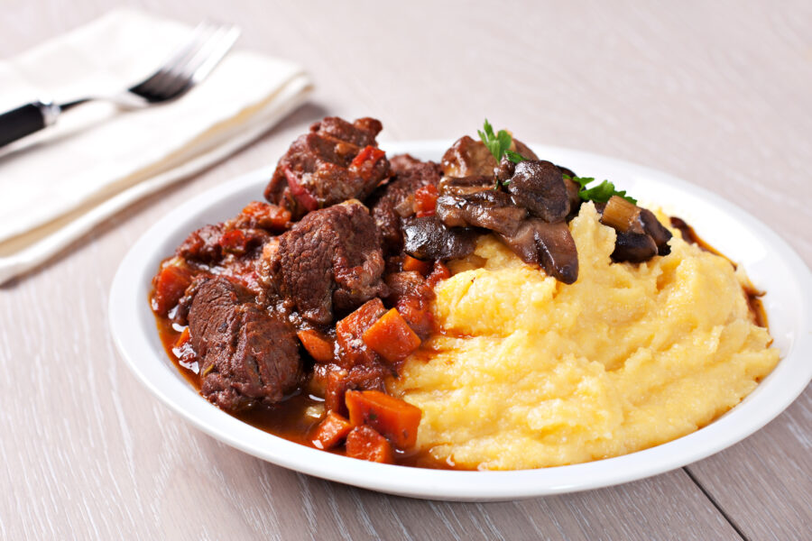 Slow Cooked Italian Steak Osso buco with Creamy Parmesan Polenta - Fit ...