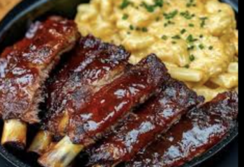 BBQ Ribs with Protein Mac and Cheese