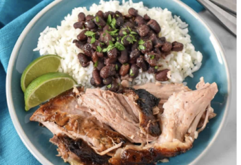 Cuban Roast Pork with Black Beans and Rice