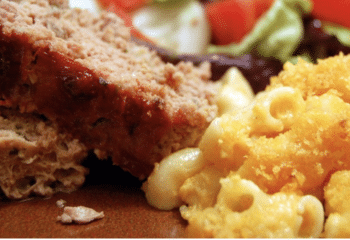 BBQ Meatloaf with Mac and Cheese