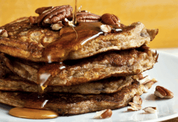 Keto Chocolate Almond Pecan Protein Pancakes