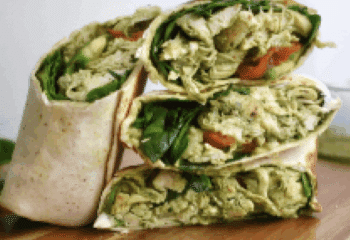 Low Carb Grilled Parmesan Pesto Chicken Wrap