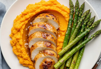 Grilled Chicken and Roasted Sweet Potato Power bowl with Smokey Hot Honey Grilled Chicken and Roasted Sweet Potato Power bowl with Smokey Hot Honey